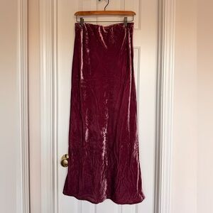 Anthropologie The Tilda Maxi Slip Skirt: Velvet Edition